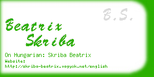 beatrix skriba business card